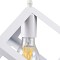 GLOBOSTAR® CUBE 00802 Μοντέρνο Κρεμαστό Φωτιστικό Οροφής με Ντουί 1 x E27 AC 220-240V IP20 - Λευκό - Μ25 x Π25 x Υ25cm