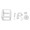GLOBOSTAR® CUBE 00802 Μοντέρνο Κρεμαστό Φωτιστικό Οροφής με Ντουί 1 x E27 AC 220-240V IP20 - Λευκό - Μ25 x Π25 x Υ25cm