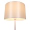 GloboStar® ASHLEY 00826 Μοντέρνο Επιδαπέδιο Φωτιστικό Μονόφωτο 1 x E27 IP20 Λευκό Μέταλλο, Λευκό Ύφασμα & Μπεζ Ξύλο - Μ40 x Π40 x Υ145cm