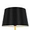 GloboStar® CEDAR 00827 Μοντέρνο Επιδαπέδιο Φωτιστικό Μονόφωτο 1 x E27 IP20 Μαύρο Μέταλλο, Μαύρο Ύφασμα με Μπεζ Ξύλο - Μ40 x Π40 x Υ148cm