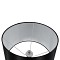 GloboStar® CEDAR 00827 Μοντέρνο Επιδαπέδιο Φωτιστικό Μονόφωτο 1 x E27 IP20 Μαύρο Μέταλλο, Μαύρο Ύφασμα με Μπεζ Ξύλο - Μ40 x Π40 x Υ148cm