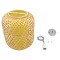 GLOBOSTAR® MAURITIUS 00899 Boho Κρεμαστό Φωτιστικό Οροφής με Ντουί 1 x E27 AC 220-240V IP20 - Μπεζ - Μ30 x Π30 x Υ40cm