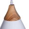 GLOBOSTAR® SHADE 00907 Μοντέρνο Κρεμαστό Φωτιστικό Οροφής με Ντουί 1 x E27 AC 220-240V IP20 - Λευκό & Μπεζ - Μ23 x Π23 x Υ22cm