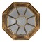 GLOBOSTAR® RUBY 00913 Vintage Φωτιστικό Οροφής με Ντουί 1 x E27 AC 220-240V IP20 - Χάλκινο Εφέ Σκουριάς - Μ21 x Π21 x Υ10cm