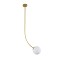 GLOBOSTAR® DRIZZLE 00922 Μοντέρνο Φωτιστικό Οροφής με Ντουί 1 x E27 AC 220-240V IP20 - Λευκό & Χρυσό - Μ15 x Π15 x Υ70cm