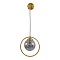 GloboStar® VIENNA 00923 Μοντέρνο Επιτοίχιο Φωτιστικό Απλίκα Μονόφωτο 1 x E27 IP20 Χρυσό Μέταλλο με Ασημί Γυαλί - Μ25 x Π23 x Υ27cm