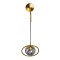 GloboStar® VIENNA 00923 Μοντέρνο Επιτοίχιο Φωτιστικό Απλίκα Μονόφωτο 1 x E27 IP20 Χρυσό Μέταλλο με Ασημί Γυαλί - Μ25 x Π23 x Υ27cm