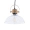 GLOBOSTAR® JAVER 00933 Vintage Κρεμαστό Φωτιστικό Οροφής με Ντουί 1 x E27 AC 220-240V IP20 - Διάφανο & Χάλκινο - Μ24.5 x Π24.5 x Υ25cm