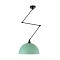 GLOBOSTAR® LOTUS 00936 Μοντέρνο Φωτιστικό Οροφής με Ντουί 1 x E27 AC 220-240V IP20 - Τιρκουάζ & Μαύρο - Μ30 x Π30 x Υ21cm