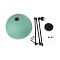 GLOBOSTAR® LOTUS 00936 Μοντέρνο Φωτιστικό Οροφής με Ντουί 1 x E27 AC 220-240V IP20 - Τιρκουάζ & Μαύρο - Μ30 x Π30 x Υ21cm