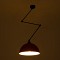 GLOBOSTAR® LOTUS 00938 Μοντέρνο Φωτιστικό Οροφής με Ντουί 1 x E27 AC 220-240V IP20 - Κόκκινο & Μαύρο - Μ30 x Π30 x Υ21cm