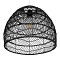 GLOBOSTAR® MALIBU 00969 Boho Κρεμαστό Φωτιστικό Οροφής με Ντουί 1 x E27 AC 220-240V IP20 - Μαύρο - Μ40 x Π40 x Υ35cm