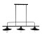 GLOBOSTAR® REGAL 01009 Vintage Φωτιστικό Οροφής με Ντουί 3 x E27 AC 220-240V IP20 - Μαύρο - Μ110 x Π26 x Υ75cm