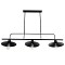 GLOBOSTAR® REGAL 01009 Vintage Φωτιστικό Οροφής με Ντουί 3 x E27 AC 220-240V IP20 - Μαύρο - Μ110 x Π26 x Υ75cm