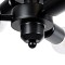GLOBOSTAR® DELIR 01035 Μοντέρνο Φωτιστικό Οροφής με Ντουί 9 x E27 AC 220-240V IP20 - Μαύρο - Μ24 x Π24 x Υ23cm