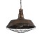 GLOBOSTAR® RAY 01048 Vintage Κρεμαστό Φωτιστικό Οροφής με Ντουί 1 x E27 AC 220-240V IP20 - Χάλκινο Εφέ Σκουριάς - Μ46 x Π46 x Υ25cm