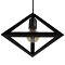 GLOBOSTAR® TRIANGLE 01063 Μοντέρνο Κρεμαστό Φωτιστικό Οροφής με Ντουί 1 x E27 AC 220-240V IP20 - Μαύρο - Μ25 x Π25 x Y21cm