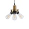 GLOBOSTAR® COPPER 01076 Vintage Κρεμαστό Φωτιστικό Οροφής με Ντουί 3 x E27 AC 220-240V IP20 - Χρυσό & Μαύρο - Μ14 x Π14 x Υ13cm