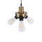 GLOBOSTAR® COPPER 01076 Vintage Κρεμαστό Φωτιστικό Οροφής με Ντουί 3 x E27 AC 220-240V IP20 - Χρυσό & Μαύρο - Μ14 x Π14 x Υ13cm