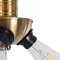 GLOBOSTAR® COPPER 01076 Vintage Κρεμαστό Φωτιστικό Οροφής με Ντουί 3 x E27 AC 220-240V IP20 - Χρυσό & Μαύρο - Μ14 x Π14 x Υ13cm
