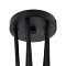 GLOBOSTAR® PAULELI 01127 Μοντέρνο Φωτιστικό Οροφής με Ντουί 5 x E27 AC 220-240V IP20 - Μαύρο - Μ76 x Π76 x Υ45cm