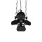 GLOBOSTAR® BROADWAY 01140 Vintage Φωτιστικό Οροφής με Ντουί 1 x E27 AC 220-240V IP20 - Μαύρο - Μ28 x Π25 x Υ100cm
