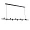 GLOBOSTAR® ALFREDA 01242 Μοντέρνο Κρεμαστό Φωτιστικό Οροφής με Ντουί 10 x E27 AC 220-240V IP20 - Μαύρο - Μ140 x Π18 x Υ7cm