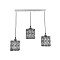 GLOBOSTAR® RAINELDA 01247 Μοντέρνο Κρεμαστό Φωτιστικό Οροφής με Ντουί 3 x E27 AC 220-240V IP20 - Μαύρο & Λευκό - Μ60 x Π15 x Υ19cm