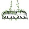 GLOBOSTAR® NEST 01255 Vintage Κρεμαστό Φωτιστικό Οροφής με Ντουί 4 x E27 AC 220-240V IP20 - Mαύρο & Πράσινο - Μ103 x Π34 x Υ36.5cm