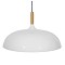 GLOBOSTAR® VALLETE 01256 Μοντέρνο Κρεμαστό Φωτιστικό Οροφής με Ντουί 1 x E27 AC 220-240V IP20 - Λευκό & Μπεζ - Μ45 x Π45 x Υ27cm