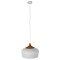 GLOBOSTAR® VILI 01260 Μοντέρνο Κρεμαστό Φωτιστικό Οροφής με Ντουί 1 x E27 AC 220-240V IP20 - Λευκό & Μπεζ - Μ35 x Π35 x Υ27cm