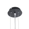 GLOBOSTAR® SERENIA 01270 Μοντέρνο Κρεμαστό Φωτιστικό Οροφής με Ντουί 1 x E27 AC 220-240V IP20 - Μαύρο & Λευκό - Μ60 x Π60 x Υ30cm