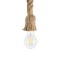 GLOBOSTAR® ROPE 01278 Boho Κρεμαστό Φωτιστικό Οροφής με Ντουί 1 x E27 AC 220-240V IP20 - Μπεζ - Μ3.5 x Π3.5 x Y100cm
