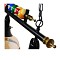GLOBOSTAR® BILLIARD SERIES 01280 Vintage Κρεμαστό Φωτιστικό Οροφής με Ντουί 3 x E27 AC 220-240V IP20 - Μαύρο & Χρυσό Μελί - Μ96 x Π25 x Υ30cm