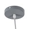 GLOBOSTAR® UPVALE 01282 Μοντέρνο Κρεμαστό Φωτιστικό Οροφής με Ντουί 1 x E27 AC 220-240V IP20 - Γκρι & Λευκό - Μ40 x Π40 x Υ24cm