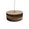 GLOBOSTAR® SANTORINI 01297 Boho Κρεμαστό Φωτιστικό Οροφής με Ντουί 1 x E27 AC 220-240V IP20 - Καφέ - Μ50 x Π50 x Υ20cm