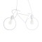 GLOBOSTAR® BIKE 01300 Vintage Κρεμαστό Φωτιστικό Οροφής με Ντουί 2 x E27 AC 220-240V IP20 - Λευκό - Μ67 x Π3.5 x Υ41cm