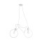 GLOBOSTAR® BIKE 01300 Vintage Κρεμαστό Φωτιστικό Οροφής με Ντουί 2 x E27 AC 220-240V IP20 - Λευκό - Μ67 x Π3.5 x Υ41cm