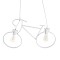 GLOBOSTAR® BIKE 01300 Vintage Κρεμαστό Φωτιστικό Οροφής με Ντουί 2 x E27 AC 220-240V IP20 - Λευκό - Μ67 x Π3.5 x Υ41cm