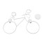 GLOBOSTAR® BIKE 01300 Vintage Κρεμαστό Φωτιστικό Οροφής με Ντουί 2 x E27 AC 220-240V IP20 - Λευκό - Μ67 x Π3.5 x Υ41cm