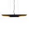 GLOBOSTAR® ESTERINA 01304 Μοντέρνο Κρεμαστό Φωτιστικό Οροφής με Ντουί 2 x E27 AC 220-240V IP20 - Μαύρο & Χρυσό - Μ60 x Π6 x Υ6cm