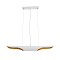 GLOBOSTAR® ESTERINA 01305 Μοντέρνο Κρεμαστό Φωτιστικό Οροφής με Ντουί 2 x E27 AC 220-240V IP20 - Λευκό & Χρυσό - Μ60 x Π6 x Υ6cm