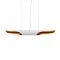 GLOBOSTAR® ESTERINA 01305 Μοντέρνο Κρεμαστό Φωτιστικό Οροφής με Ντουί 2 x E27 AC 220-240V IP20 - Λευκό & Χρυσό - Μ60 x Π6 x Υ6cm
