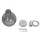 GLOBOSTAR® BOSSANOVA 01313 Μοντέρνο Κρεμαστό Φωτιστικό Οροφής με Ντουί 1 x E27 AC 220-240V IP20 - Γκρι - Μ18 x Π18 x Υ23cm