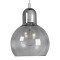 GLOBOSTAR® BOSSANOVA 01313 Μοντέρνο Κρεμαστό Φωτιστικό Οροφής με Ντουί 1 x E27 AC 220-240V IP20 - Γκρι - Μ18 x Π18 x Υ23cm