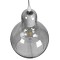GLOBOSTAR® BOSSANOVA 01313 Μοντέρνο Κρεμαστό Φωτιστικό Οροφής με Ντουί 1 x E27 AC 220-240V IP20 - Γκρι - Μ18 x Π18 x Υ23cm