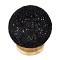 GloboStar® OCEANA 01338 Μοντέρνο Επιτραπέζιο Φωτιστικό Πορτατίφ Μονόφωτο 1 x E27 IP20 Μαύρο Ρατάν με Μπεζ Ξύλο - M20 x Π20 x Υ22cm