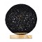 GloboStar® OCEANA 01338 Μοντέρνο Επιτραπέζιο Φωτιστικό Πορτατίφ Μονόφωτο 1 x E27 IP20 Μαύρο Ρατάν με Μπεζ Ξύλο - M20 x Π20 x Υ22cm