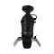 GLOBOSTAR® DETROIT 01372 Vintage Φωτιστικό Οροφής με Ντουί 1 x E27 AC 220-240V IP20 - Μαύρο - Μ26 x Π26 x Υ37cm