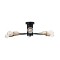 GLOBOSTAR® OLINDA 01384 Μοντέρνο Φωτιστικό Οροφής με Ντουί 6 x E27 AC 220-240V IP20 - Μαύρο & Χάλκινο - Μ60 x Π60 x Υ20cm